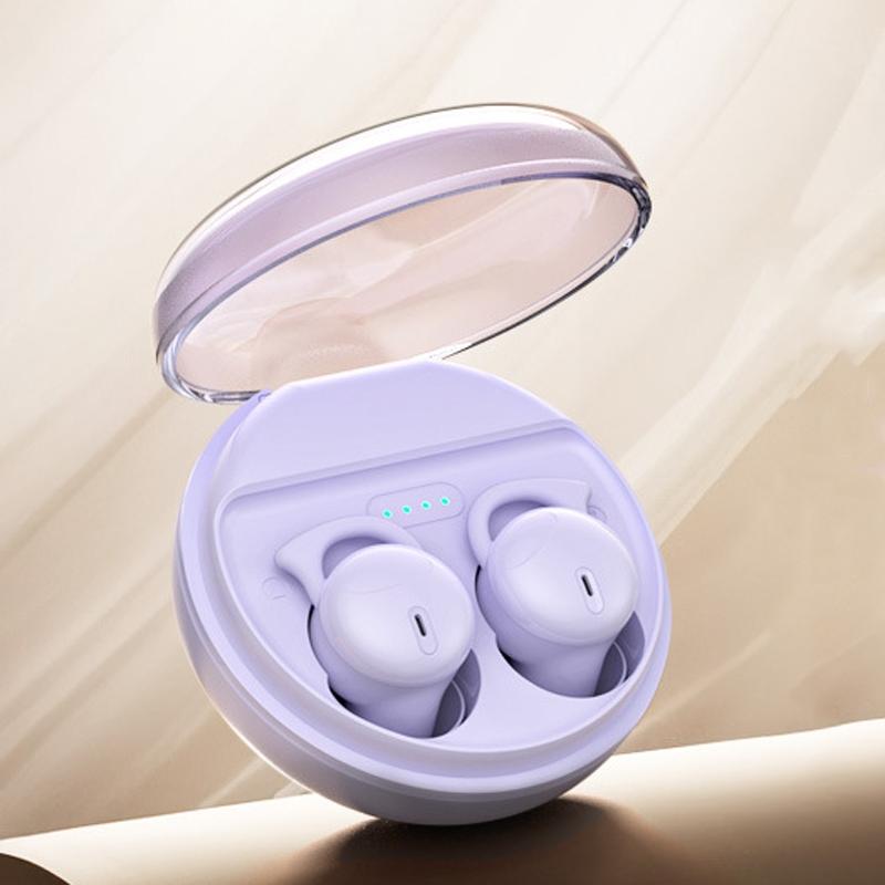 Comfortable Wireless Bluetooth Earphones - Noise Canceling - Purple