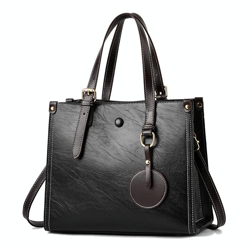 Vintage Multifunctional Handbag for Women - Black