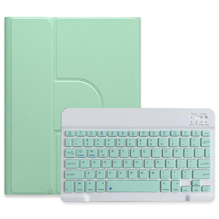 360 Degree Rotatable Bluetooth Keyboard Leather Case - Square Button - Light Purple - For Ipad 10Th Gen 10.9 2022