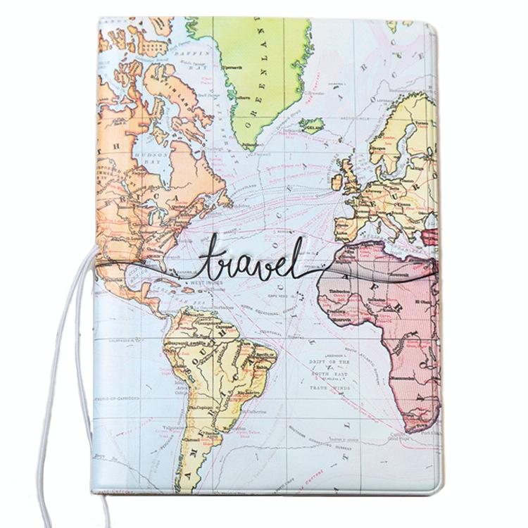 Passport Cover For Travel Abroad 3D Map Design - Ma