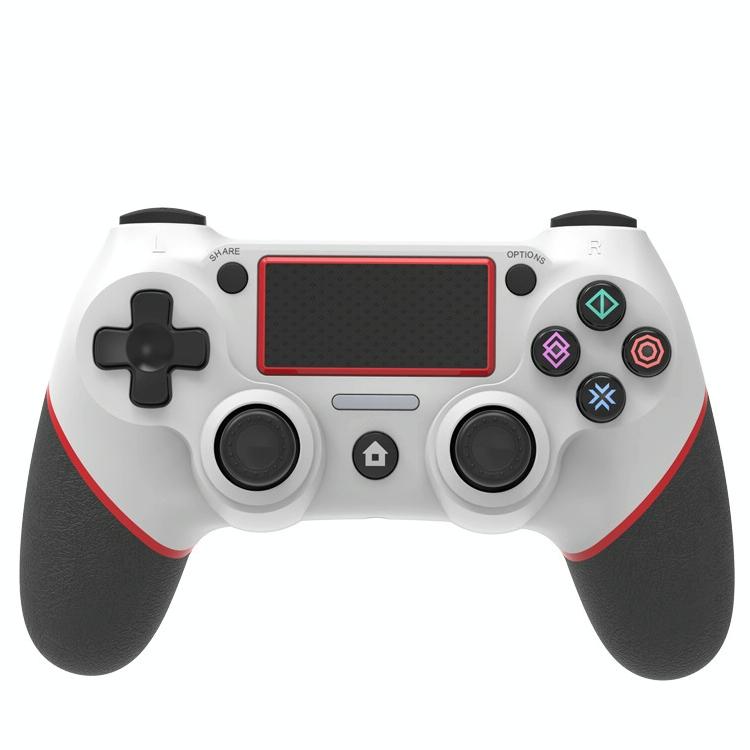 Rubberized Bluetooth Gamepad for Ps4 - Wireless - White Red