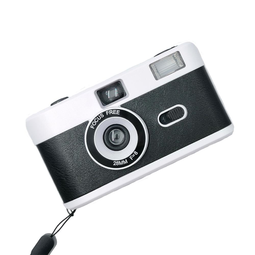 Retro Manual Reusable Film Camera for Kids - no Film - Black + Purple