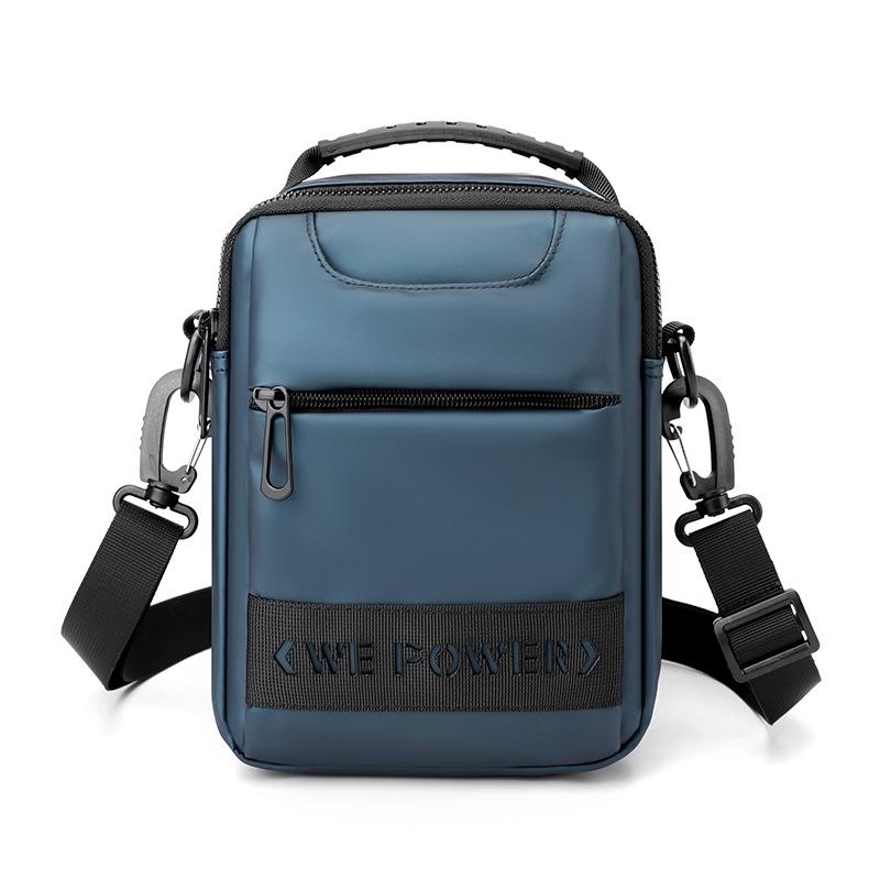 Men Messenger Bag - Wear As Belt Shoulder Or Handheld Bag - Dark Blue