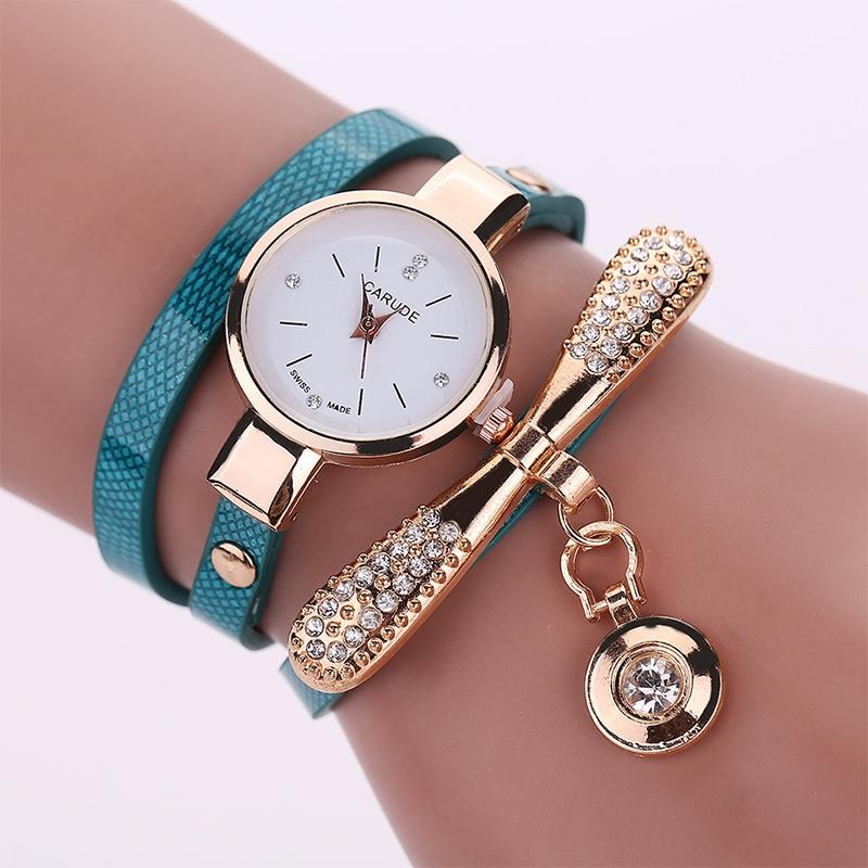 Stylish Leather Band Watch for Women - Casual Design - Blue