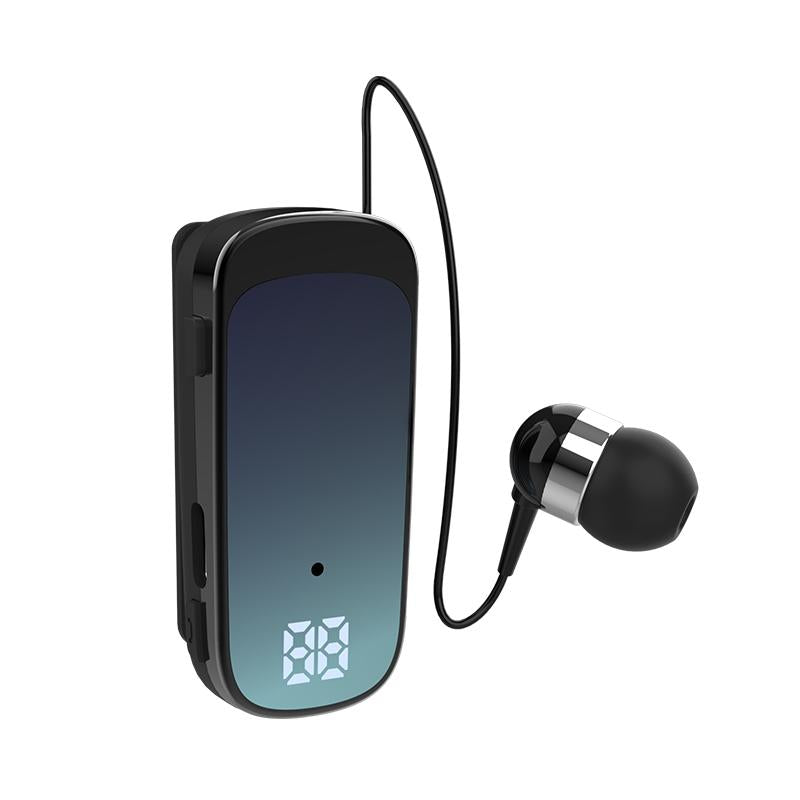 K65 Wireless Business Earbuds - Retractable Cable - Blue