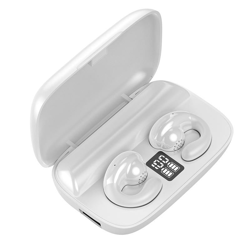 Wireless Bone Conduction Earphones with Noise Reduction - White