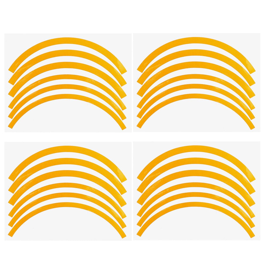 Blue Wheel Hub Sticker Set for Scooter / Bike / Electric Vehicle 2 Pcs - Yellow