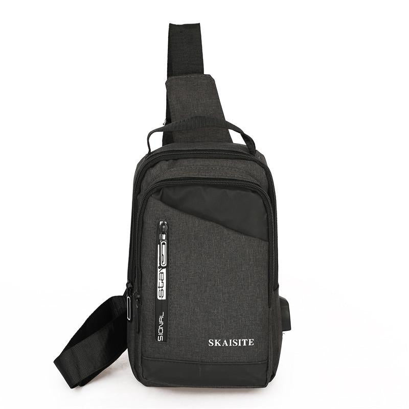 Men Crossbody Bag For Outdoor Sports Leisure - 1-Black