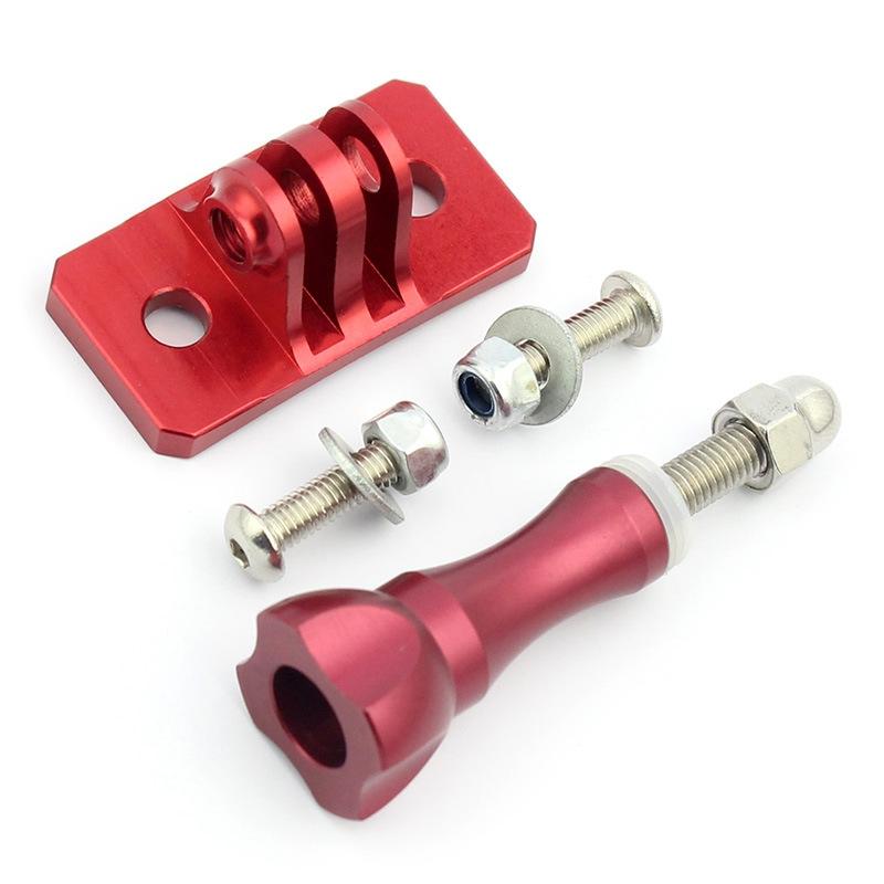 Helmet Mount Adapter for Aluminum Tripod Head for Gopro - Red