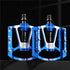 A Pair Of Lightweight Aluminum Mountain Bike Pedals - Blue