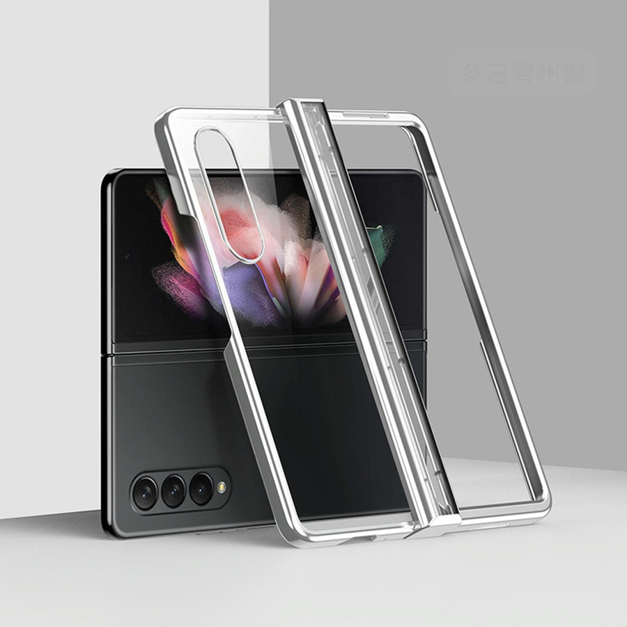For Samsung Galaxy Z Fold4 5G Shockproof Pc Case - Full Coverage - Silver