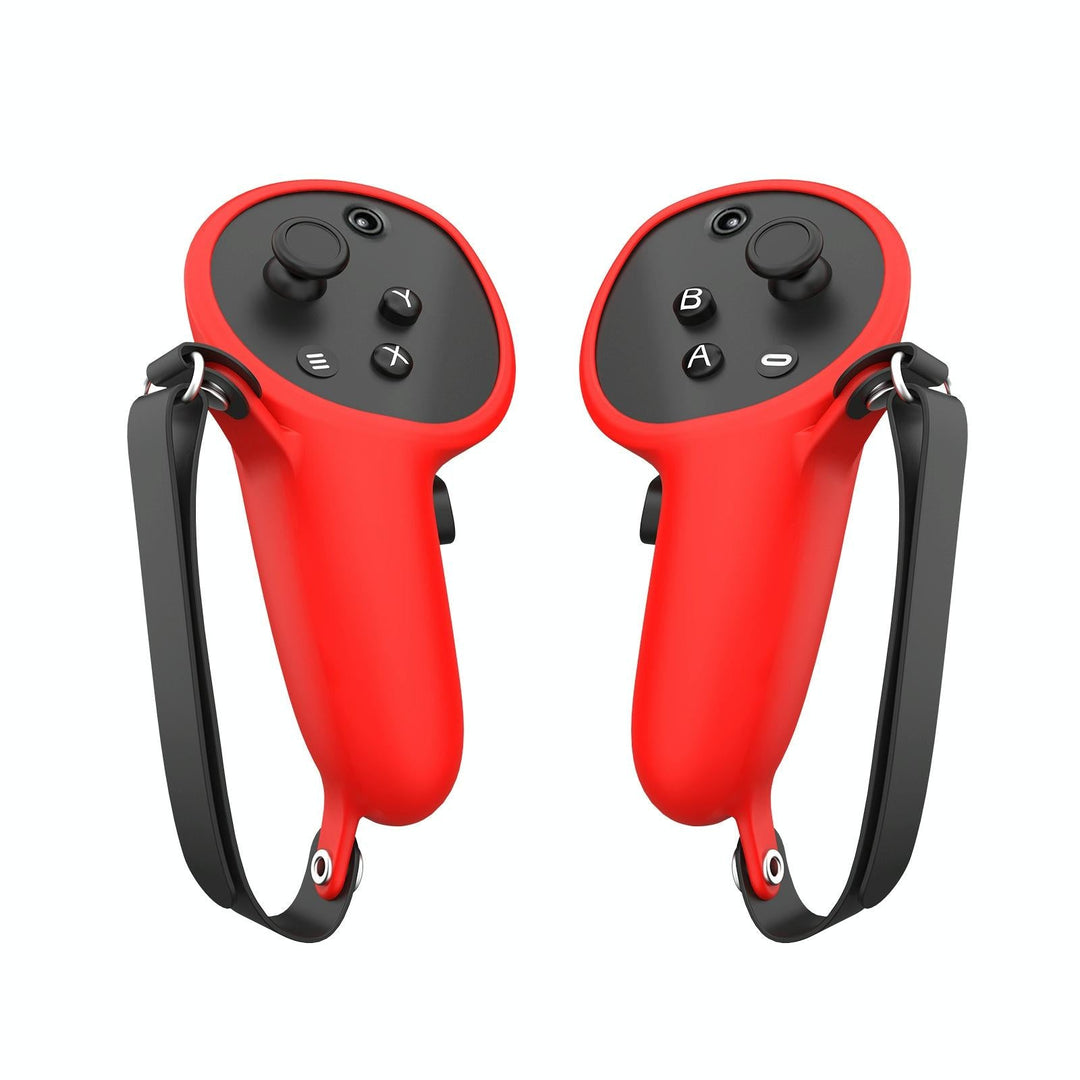Pair of Silicone Vr Handle Cases for Meta Quest Pro - Red