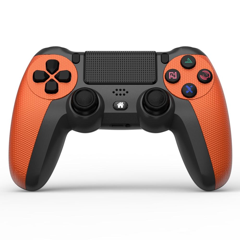 Wireless Bluetooth Gamepad Controller for Ps4 - Battle Gray with Light Bar - Vitality Orange