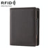 Rfid Blocking Short Wallet with Automatic Pop Up - Dark Brown