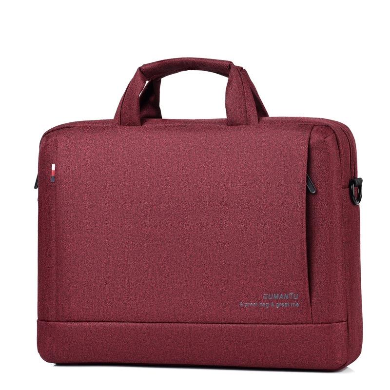 13 Oxford Cloth Laptop Backpack for Event - Black - Wine Red