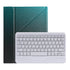 Bluetooth Keyboard Leather Case For Ipad 9.7 With Triangle Holder & Pen Slot - Gradient Dark Green