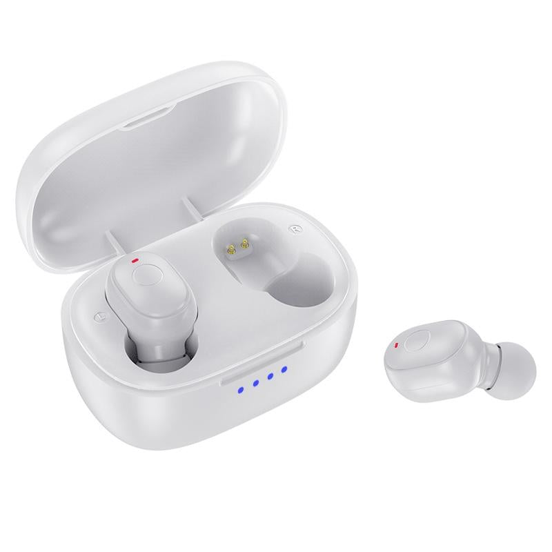 Waterproof Mini Touch-control Bluetooth Earphones with Noise Cancelling - White