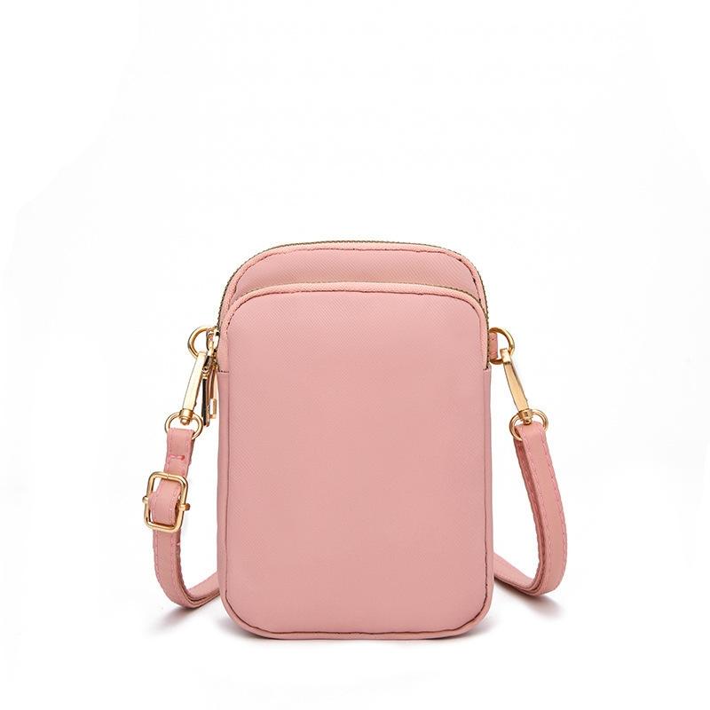 Women Mini Crossbody Phone Bag With Headphone Hole - Pink