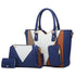 Versatile 4-in-1 Ladies Handbag with Large Capacity - Navy Blue