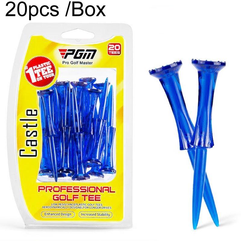 20-pack Golf Ball Tees - Durable 8-point Crown Tip for Competition - Anti-hitting - Blue
