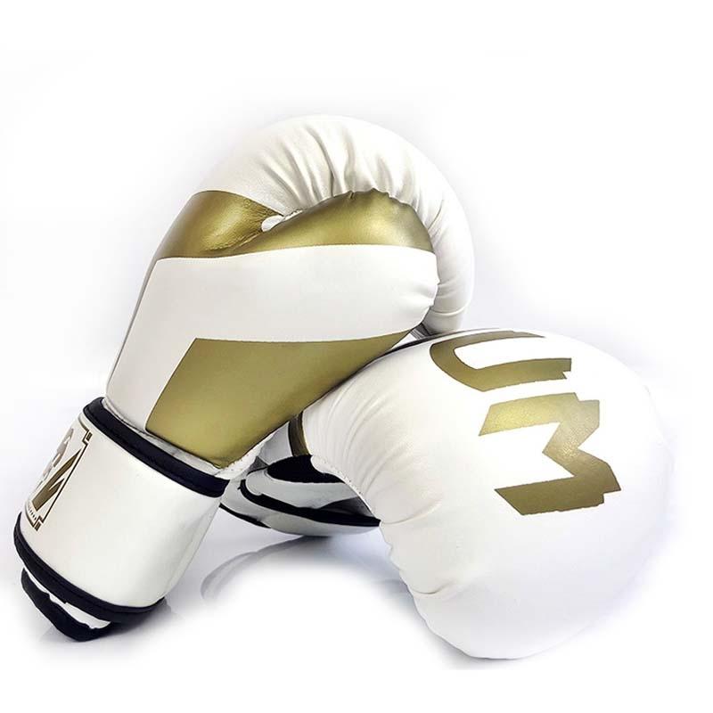 Professional Adult Boxing Training Gloves - 6Oz For Muay Thai Fighting - White