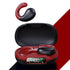 Wireless Bluetooth Earphone with Charging Case - Clip-on - Black Red