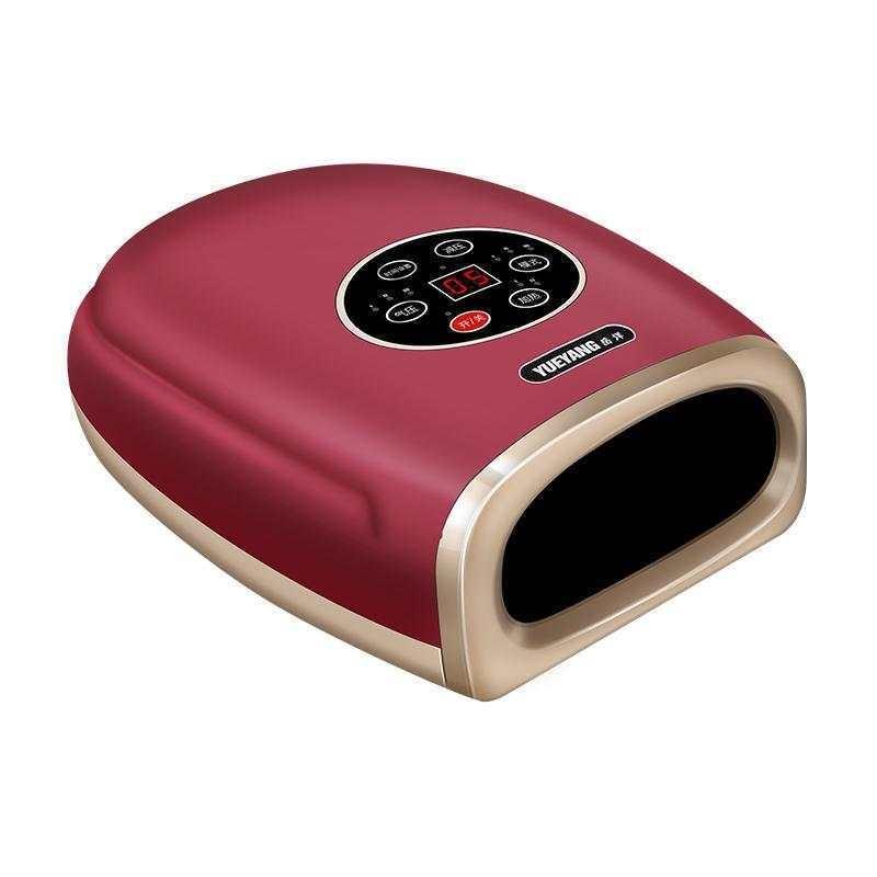 Hand Finger Joint Massager Wrist Palm Physiotherapy Mouse Meridian Acupoint Plug Amber Gold - Rose Red