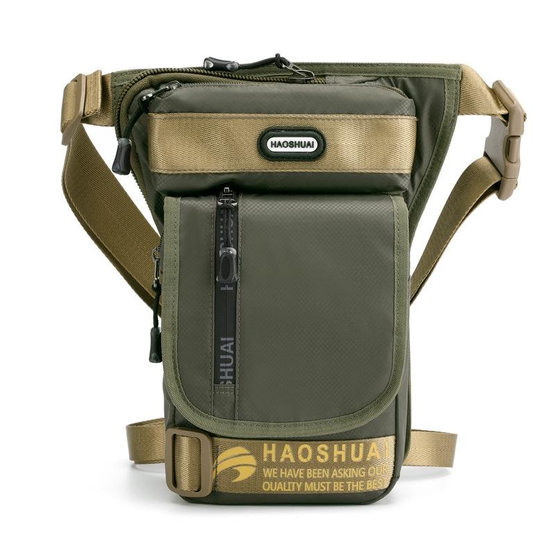Outdoor Riding Leg Bag Sports Chest & Waist Messenger Bag - Army Green