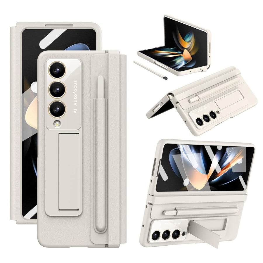 For Samsung Galaxy Z Fold4 5G Full Coverage Pc Case With Pen - White