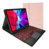 Bluetooth Keyboard Tablet Case For Ipad Pro 11 - Detachable Touch Leather Holder Pen Slot - Rose Gold