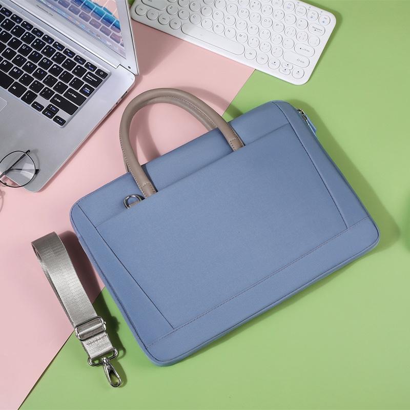 13-13.3 Inch Laptop Bag Crossbody Briefcase in Oxford Cloth - Blue - 14 - 14.6 Inch