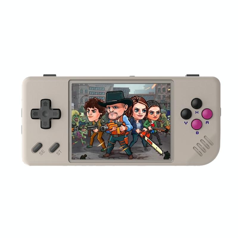 Retro Handheld Game Console With 2.83 Ips Screen - Linux Os - 64Gb / 128Gb - Retro Gray - 64Gb+128Gb
