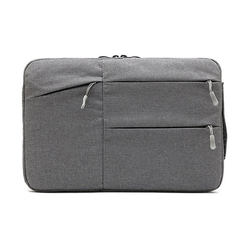 13.3 Inch Business Laptop Liner Bag - Polyester Zipper Closure - Light Grey