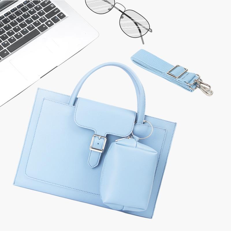 15-inch Waterproof Laptop Bag with Power Pack - Portable - Sky Blue