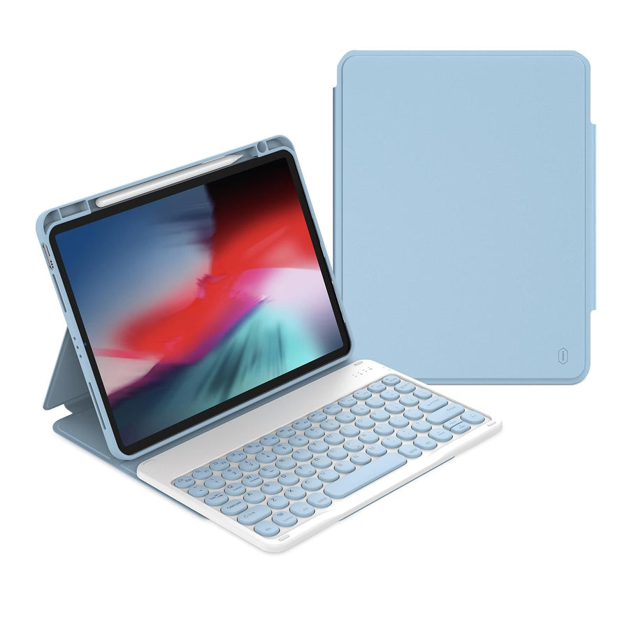 Detachable Keyboard Tablet Case With Magnetic Skin Feel - Blue