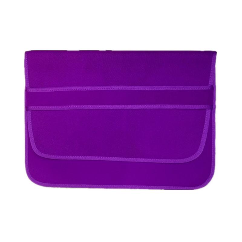 Horizontal Flap Clutch Bag with Neoprene Laptop Lining - Purple - 14 Inch