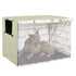 Outdoor Pet Cage Cover - Oxford Cloth Dustproof Rainproof Sunscreen - 94x61x63.5cm - Beige