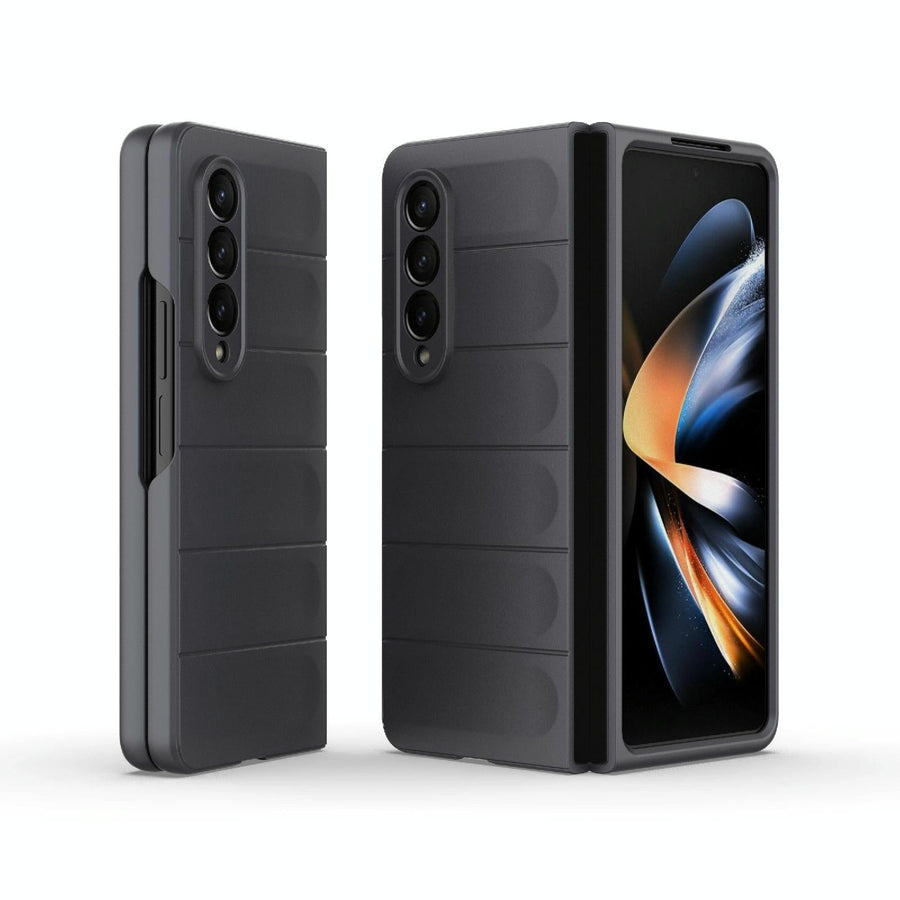 For Samsung Galaxy Z Fold4 5G Foldable Shockproof Phone Case with Magic Shield - Slim Design - Grey