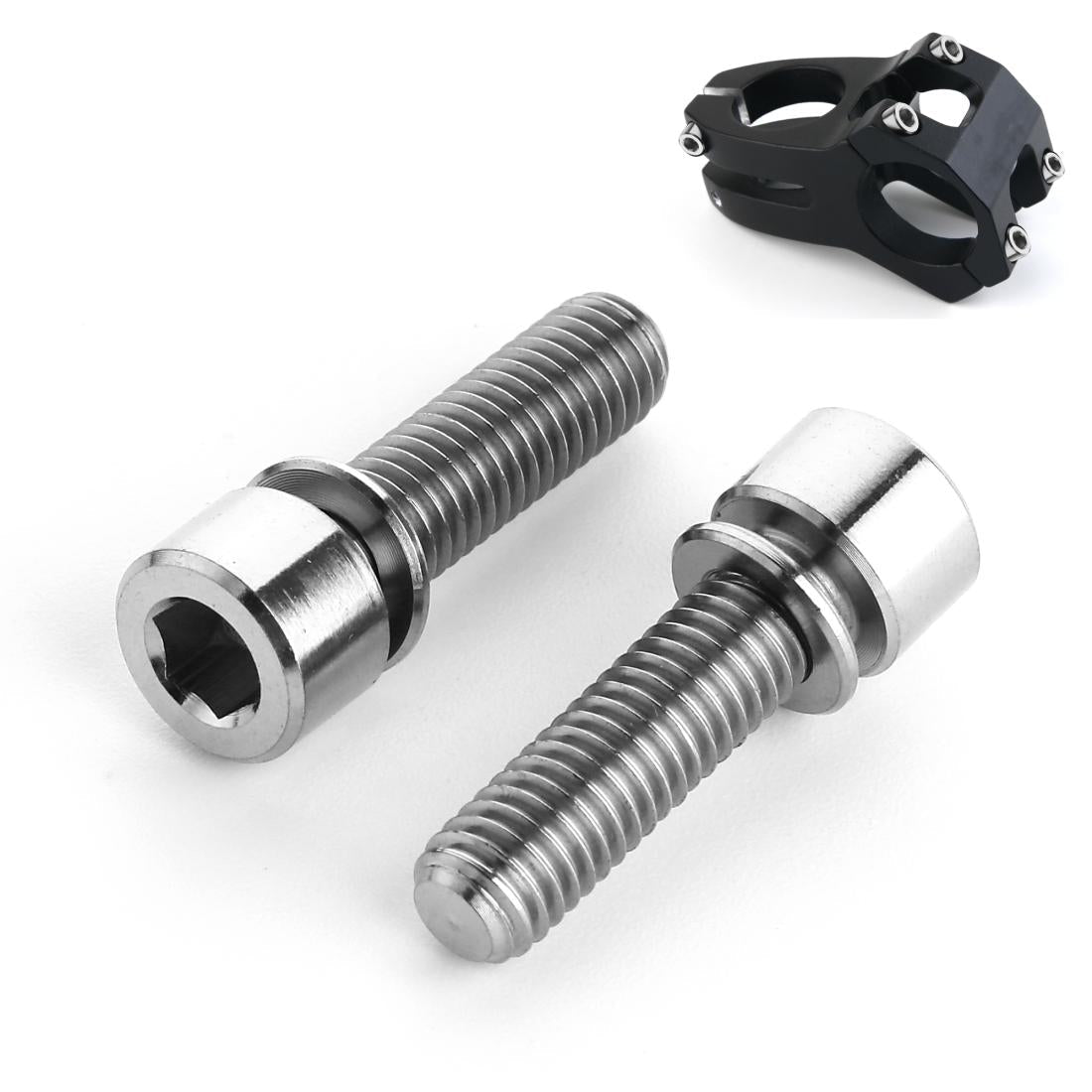 6 Titanium M5 18Mm Bike Bottle Cage Screws - Titanium Colour