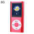 1.8 Inch Metal Mp4 Player + 16G Tf Card + Earphone + Cable - Red - With 8G Tf Card+Earphone+Cable