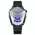 Black Steel Belt Men Watch with Live Technology - Black Steel White Face