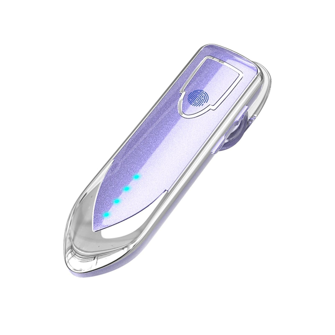 Business Style Bluetooth 5.0 Earphone with Touch Switch - Purple