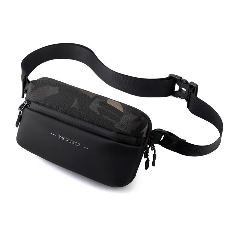 Minimalist Men Chest Bag Outdoor Travel Waist Bag With Shoulder Strap - Camouflage