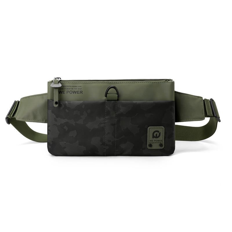Waterproof Men Crossbody Chest Bag For Outdoor Adventures - Army Green