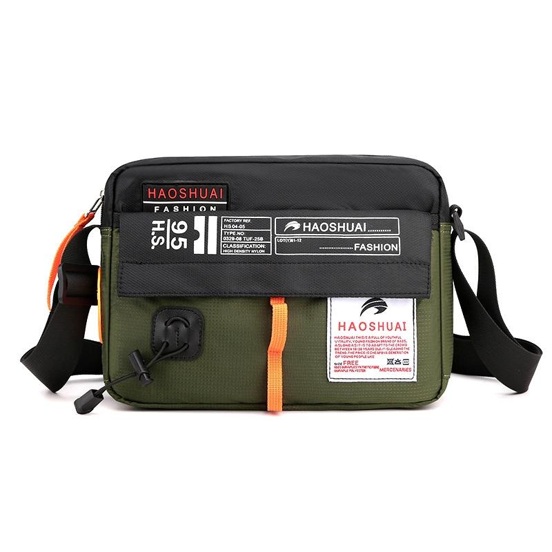 Waterproof Nylon Shoulder Bag For Men Outdoor Sports Leisure Gear - Army Green