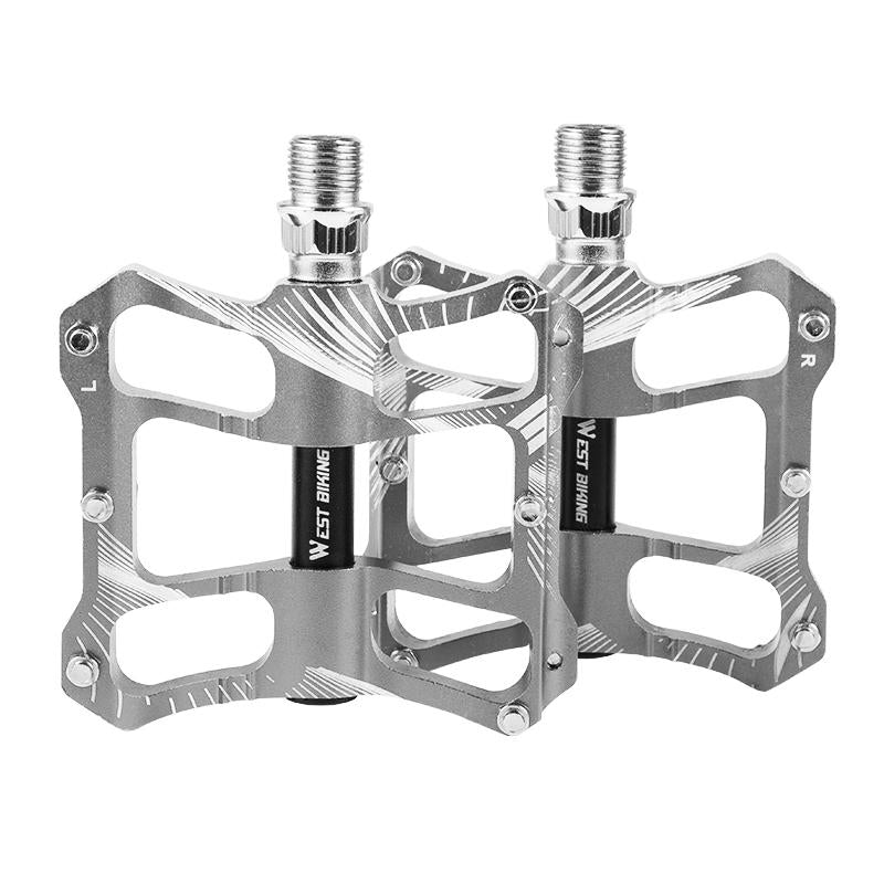 Aluminum Bicycle Pedals Riding Foot Accessories - Silver