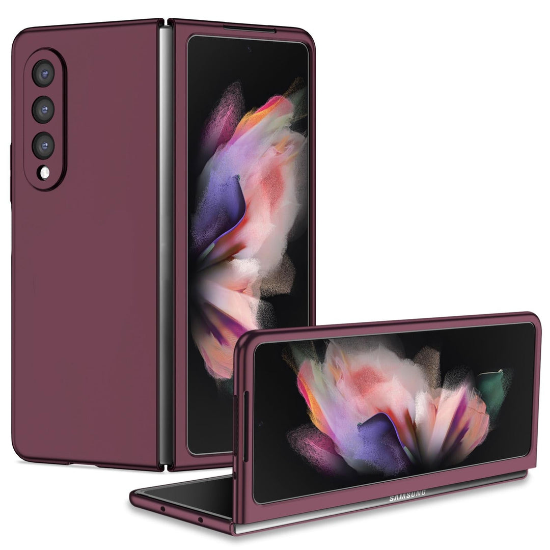 For Samsung Galaxy z Fold4 5G Foldable Armor Phone Case - Compact and Durable - Wine Red