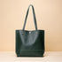 Stylish Leather Tote For Women - Dark Green