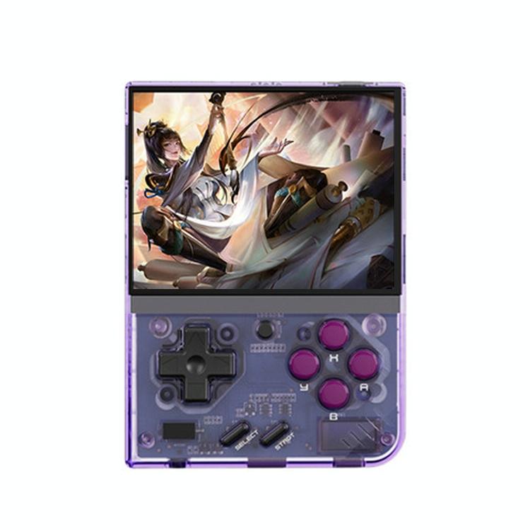 Retro Handheld Game Console With 25K Games - 3.5 Ips Screen - 128G Storage - Transparent Purple - No Card 0 Games