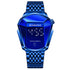Black Steel Touch Screen Men Watch with Locomotive Concept - Blue Steel Blue
